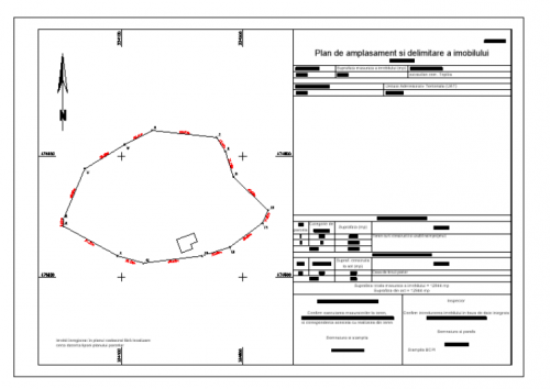Plasare puncte contur | Tabel subsol PAD | PAD pe format A3